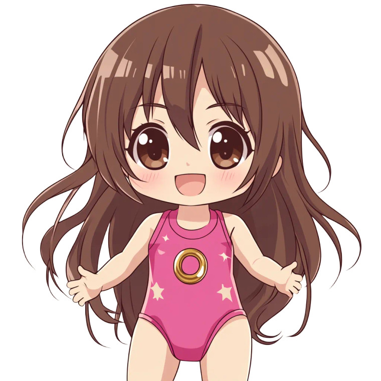Cute Anime Baby Girl Vinyl Car Decal Sticker – Waterproof & UV-Resistant 8"