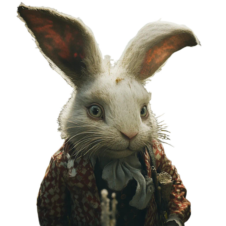 White Rabbit Scene Vinyl Car Decal Sticker – Waterproof & UV-Resistant 8"