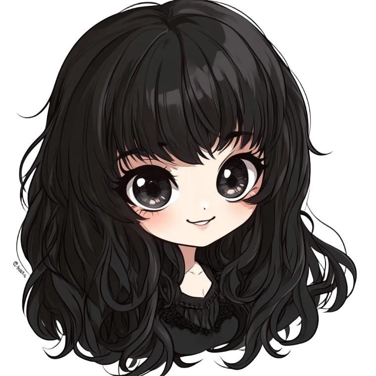 Goth Chibi Girl Vinyl Car Decal Sticker – Waterproof & UV-Resistant 8"