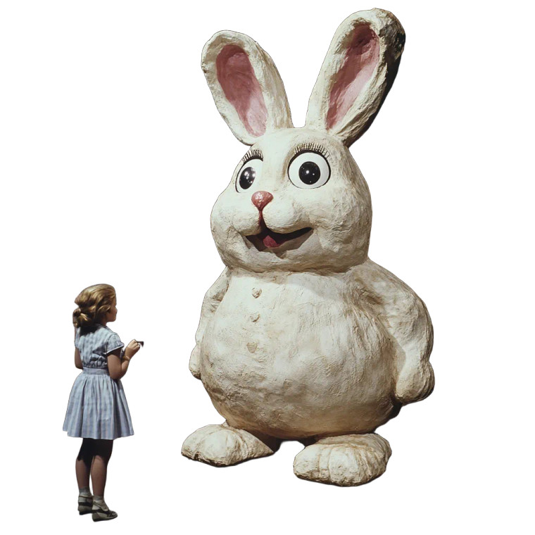 Giant Easter Bunny Vinyl Car Decal Sticker – Waterproof & UV-Resistant 8"