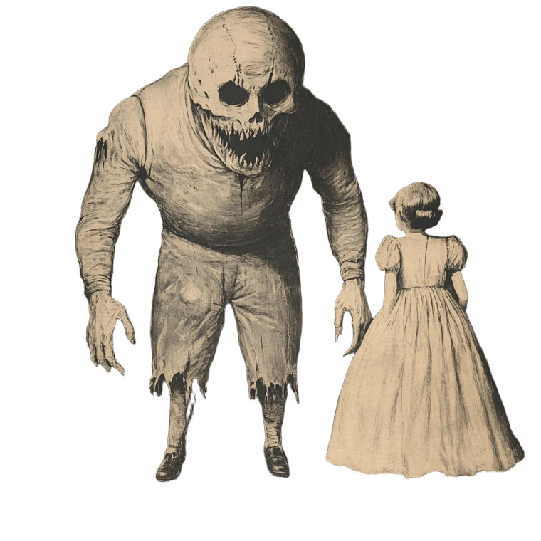 Creepy Vintage Ad Vinyl Car Decal Sticker – Waterproof & UV-Resistant 8"