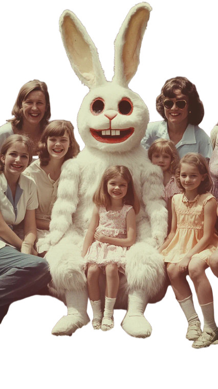 Nightmarish Easter Bunny Vinyl Car Decal Sticker – Waterproof & UV-Resistant 8"