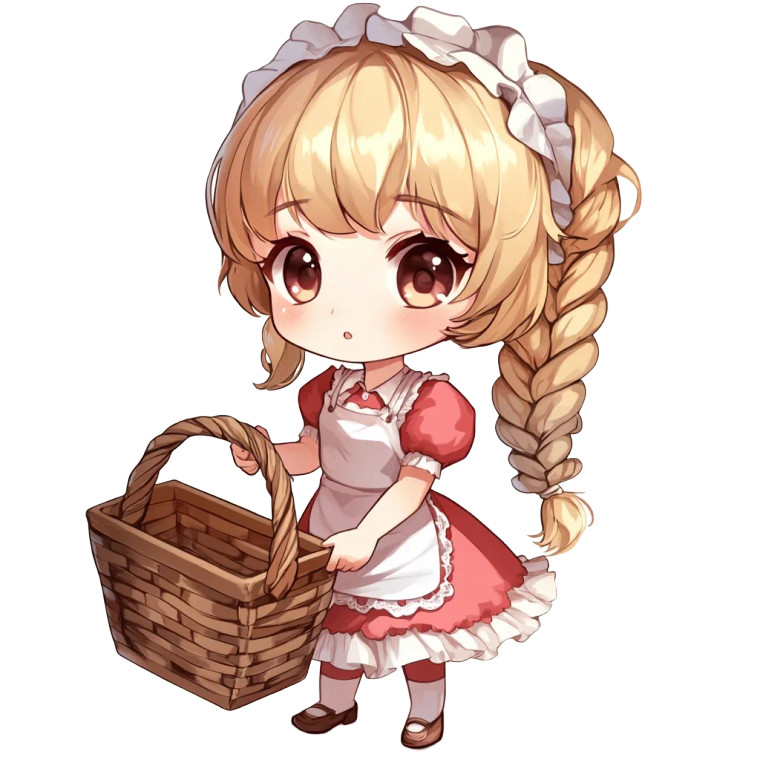 Chibi Red Riding Hood Vinyl Car Decal Sticker – Waterproof & UV-Resistant 8"