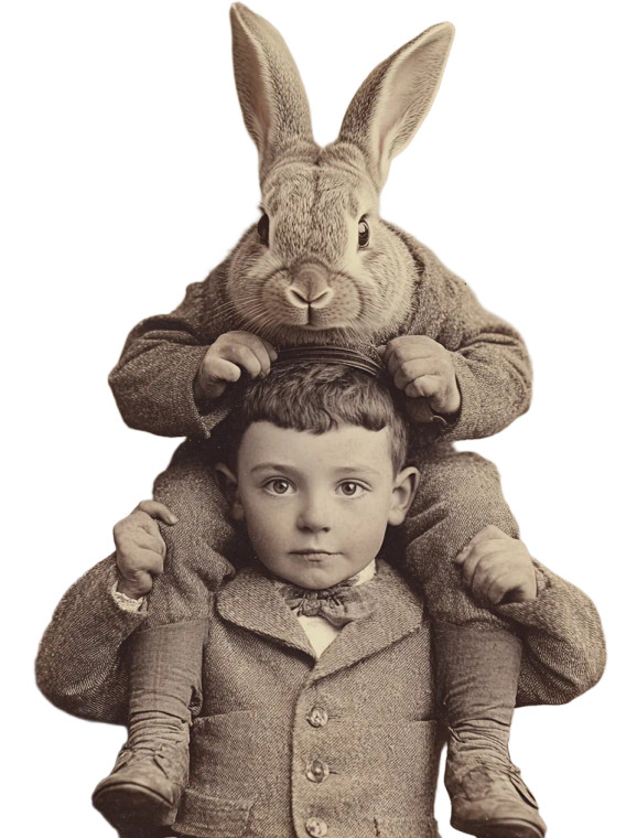 Easter Bunny Costume V3 Vinyl Car Decal Sticker – Waterproof & UV-Resistant 8"