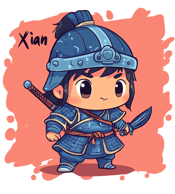 Cute Chinese General Vinyl Car Decal Sticker – Waterproof & UV-Resistant 8"