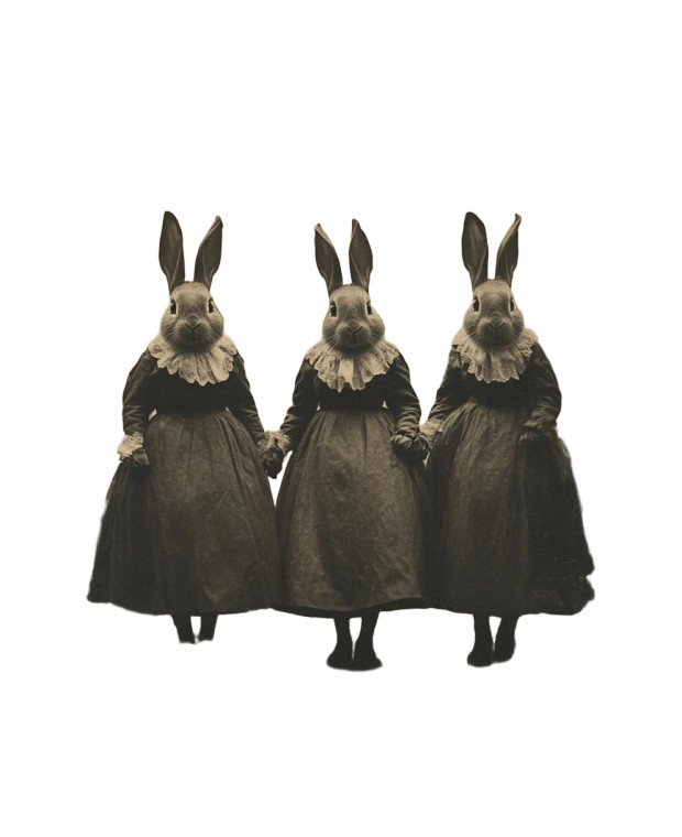 Vintage Rabbit Photograph Vinyl Car Decal Sticker – Waterproof & UV-Resistant 8"