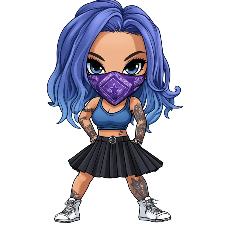 Chibi Athletic Female Vinyl Car Decal Sticker – Waterproof & UV-Resistant 8"