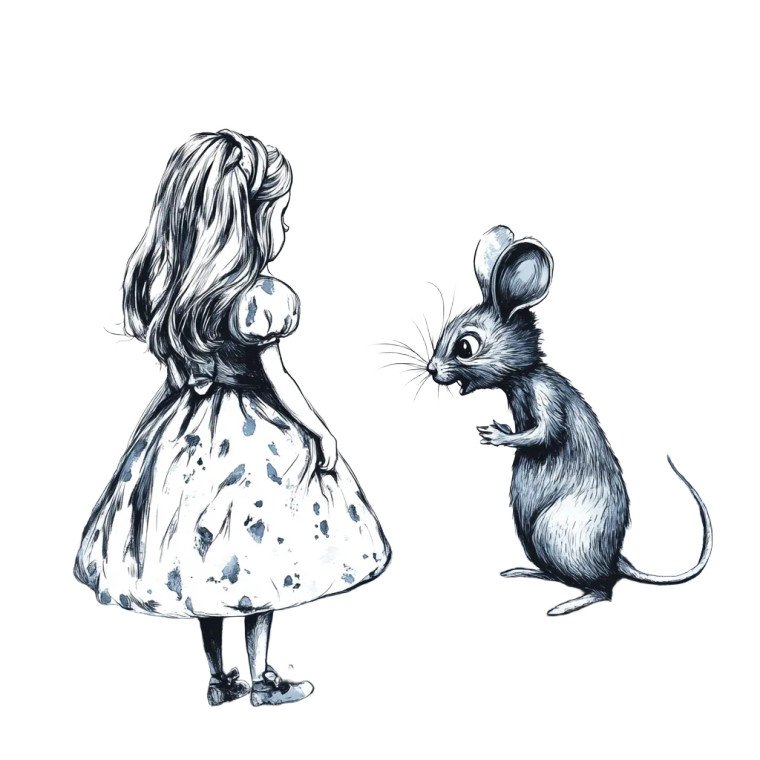 Alice And Angry Mouse Vinyl Car Decal Sticker – Waterproof & UV-Resistant 8"