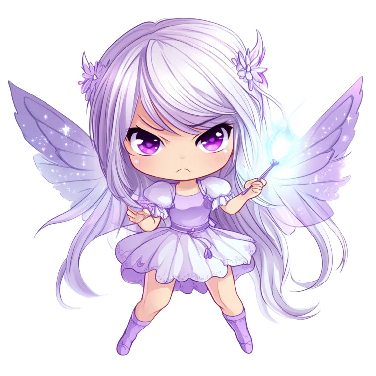 Chibi Magical Girl Vinyl Car Decal Sticker – Waterproof & UV-Resistant 8"