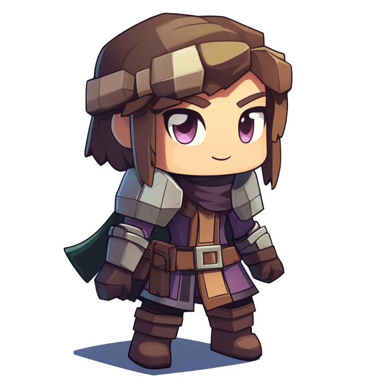 Colorful Cube-Headed Character Vinyl Car Decal Sticker – Waterproof & UV-Resistant 8"