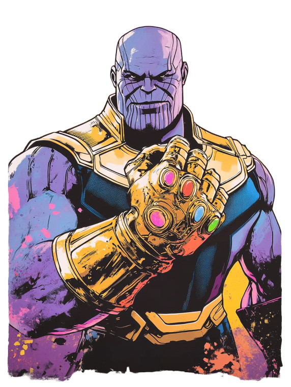 Thanos With Gauntlet Vinyl Car Decal Sticker – Waterproof & UV-Resistant 8"