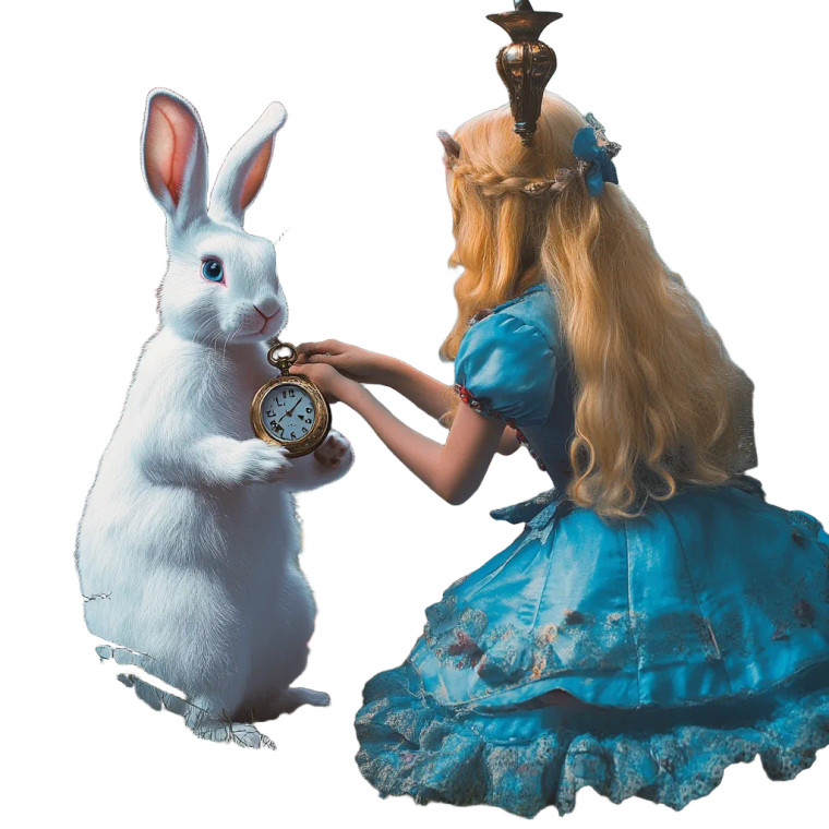 Alice And Rabbit V5 Vinyl Car Decal Sticker – Waterproof & UV-Resistant 8"