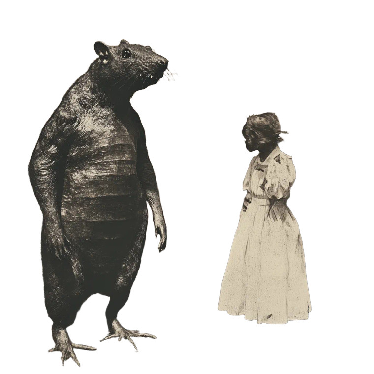 Demonic Rat Entity Vinyl Car Decal Sticker – Waterproof & UV-Resistant 8"