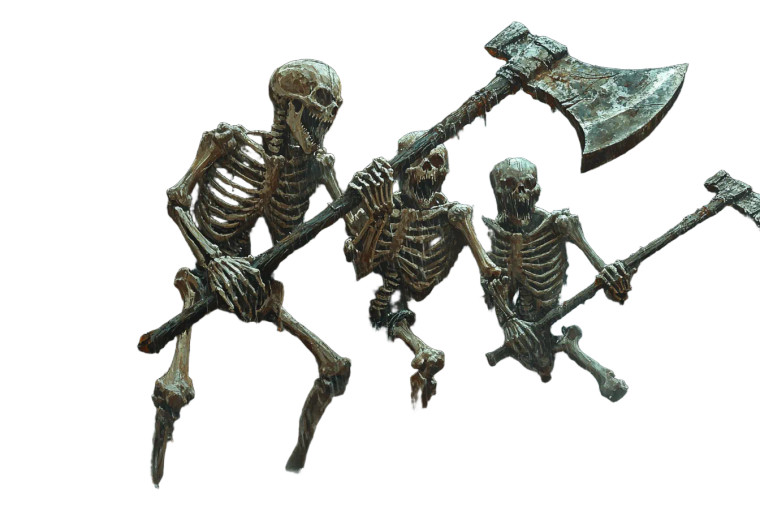 Skeleton Warriors Axe Vinyl Car Decal Sticker – Waterproof & UV-Resistant 8"