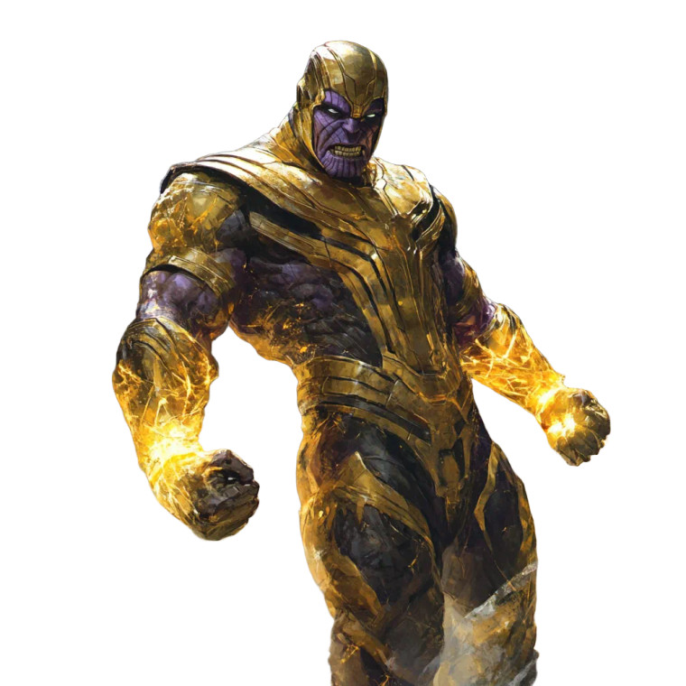 Thanos Comics Style Vinyl Car Decal Sticker – Waterproof & UV-Resistant 8"