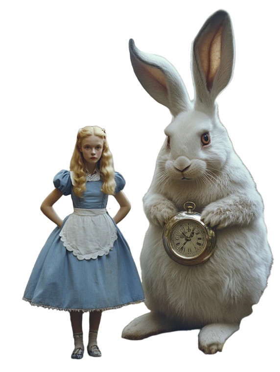 Alice And Rabbit V6 Vinyl Car Decal Sticker – Waterproof & UV-Resistant 8"