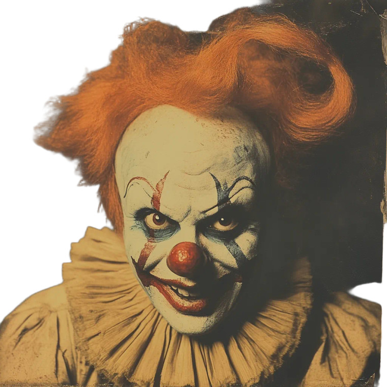 Vintage Scary Clown V2 Vinyl Car Decal Sticker – Waterproof & UV-Resistant 8"