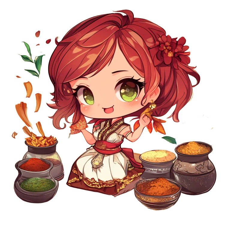 Chibi Spice Character Vinyl Car Decal Sticker – Waterproof & UV-Resistant 8"