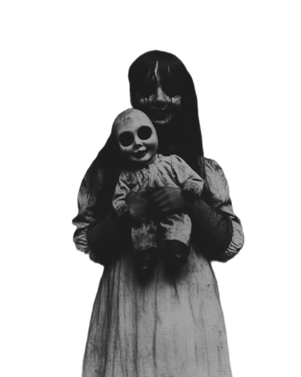 Demon Girl Smiling Vinyl Car Decal Sticker – Waterproof & UV-Resistant 8"