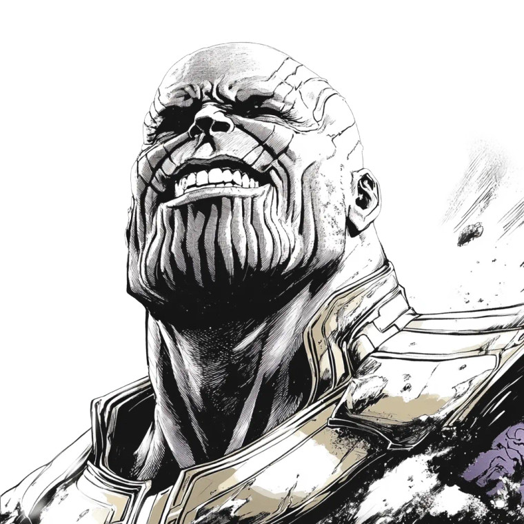 Mangaka'S Thanos Vinyl Car Decal Sticker – Waterproof & UV-Resistant 8"
