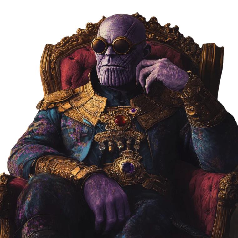 Thanos Vaudeville Vinyl Car Decal Sticker – Waterproof & UV-Resistant 8"