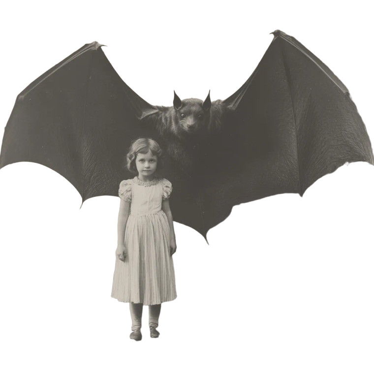 Girl With Giant Bat Vinyl Car Decal Sticker – Waterproof & UV-Resistant 8"