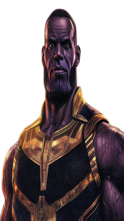 Lebron Thanos Fusion Vinyl Car Decal Sticker – Waterproof & UV-Resistant 8"