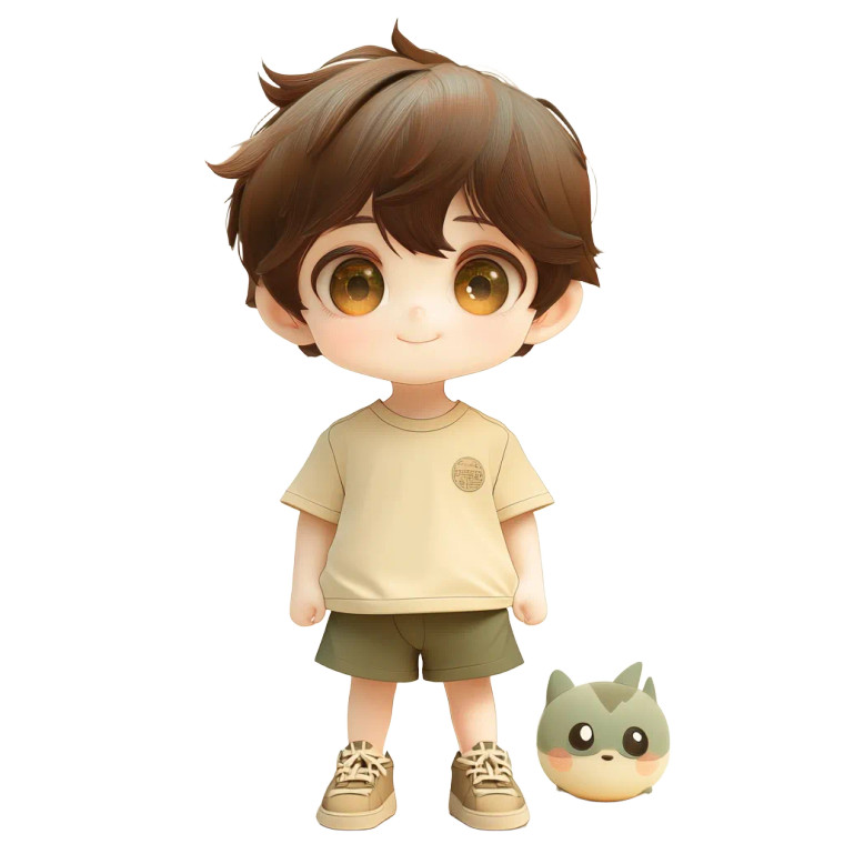 Whimsical Fairy Tale Boy Vinyl Car Decal Sticker – Waterproof & UV-Resistant 8"