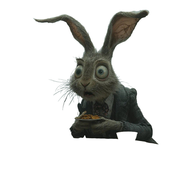 Hare In Wonderland Vinyl Car Decal Sticker – Waterproof & UV-Resistant 8"