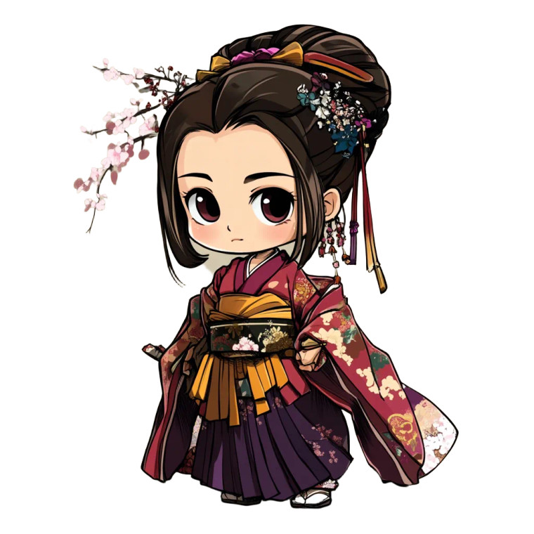 Chibi Sengoku Characters Vinyl Car Decal Sticker – Waterproof & UV-Resistant 8"