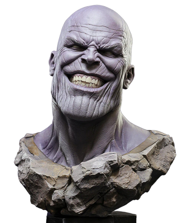 Bald Thanos Smiling Vinyl Car Decal Sticker – Waterproof & UV-Resistant 8"