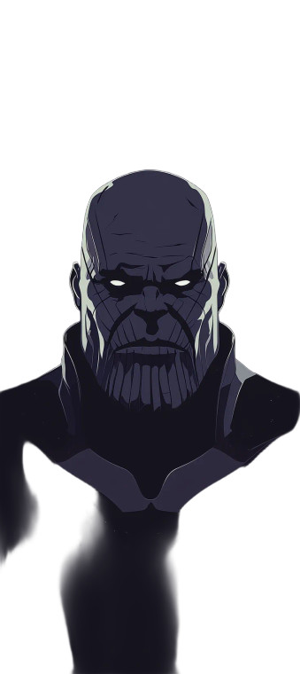 Minimalistic Thanos Portrait Vinyl Car Decal Sticker – Waterproof & UV-Resistant 8"