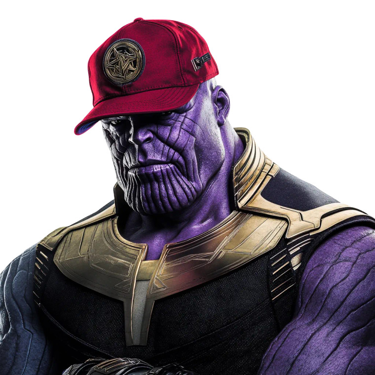 Thanos In Hat Vinyl Car Decal Sticker – Waterproof & UV-Resistant 8"