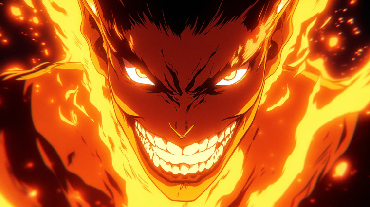 Orange Anime Demon Vinyl Car Decal Sticker – Waterproof & UV-Resistant 8"