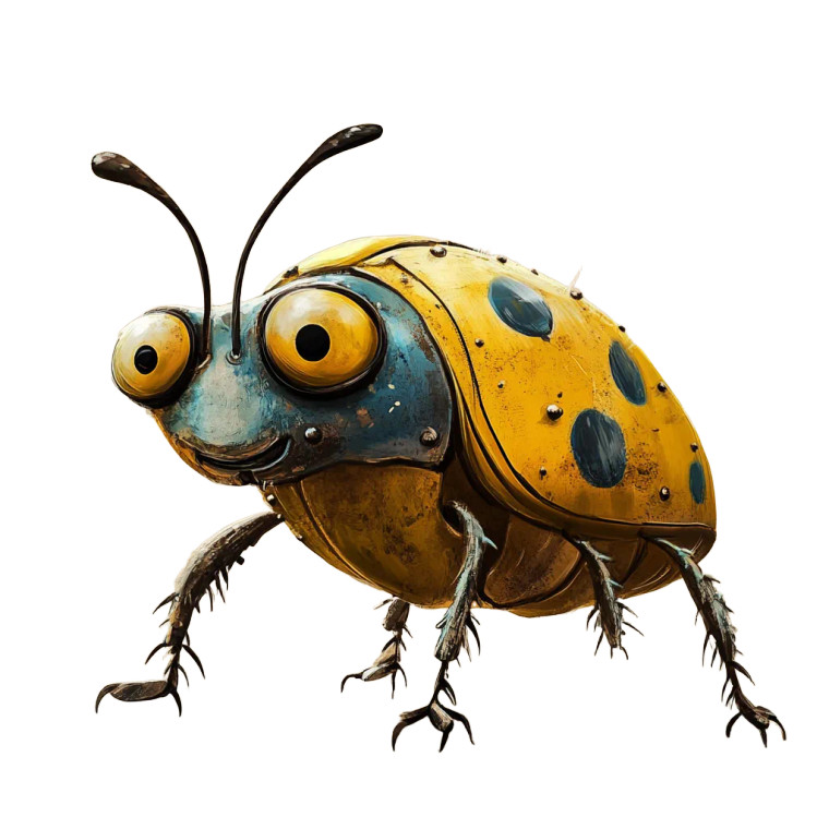 Cartoon Beetle Vinyl Car Decal Sticker – Waterproof & UV-Resistant 8"