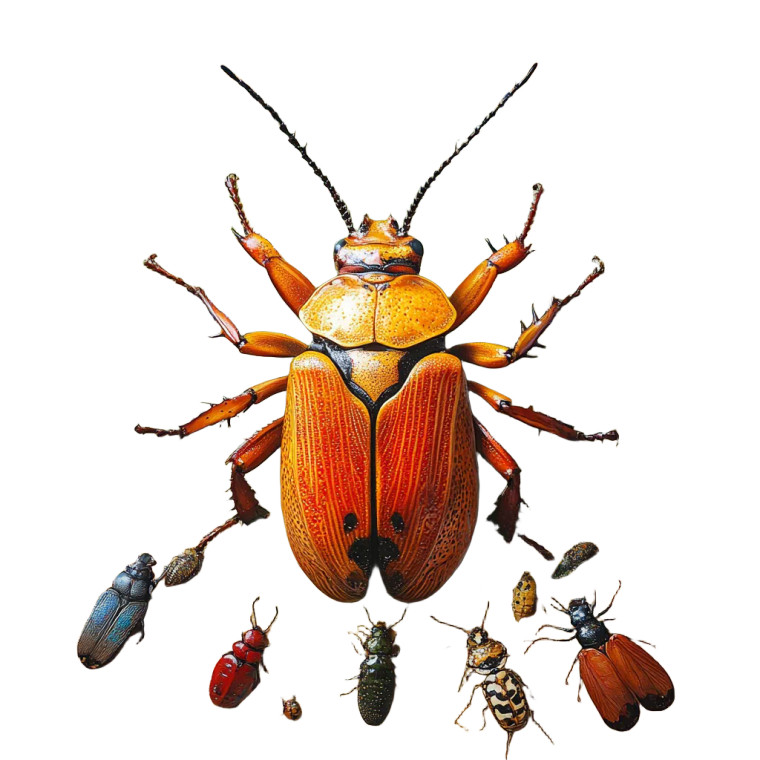 Vivid Insect Display Vinyl Car Decal Sticker – Waterproof & UV-Resistant 8"