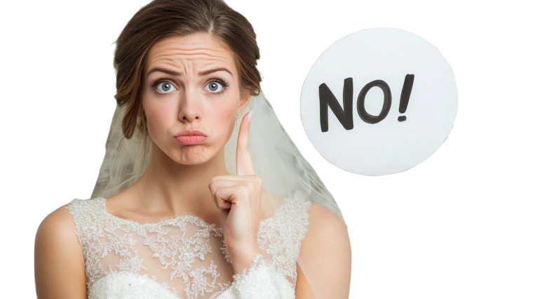 Wedding Dress No Vinyl Car Decal Sticker – Waterproof & UV-Resistant 8"