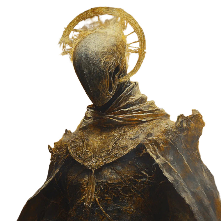 Surreal Golden Humanoid Vinyl Car Decal Sticker – Waterproof & UV-Resistant 8"