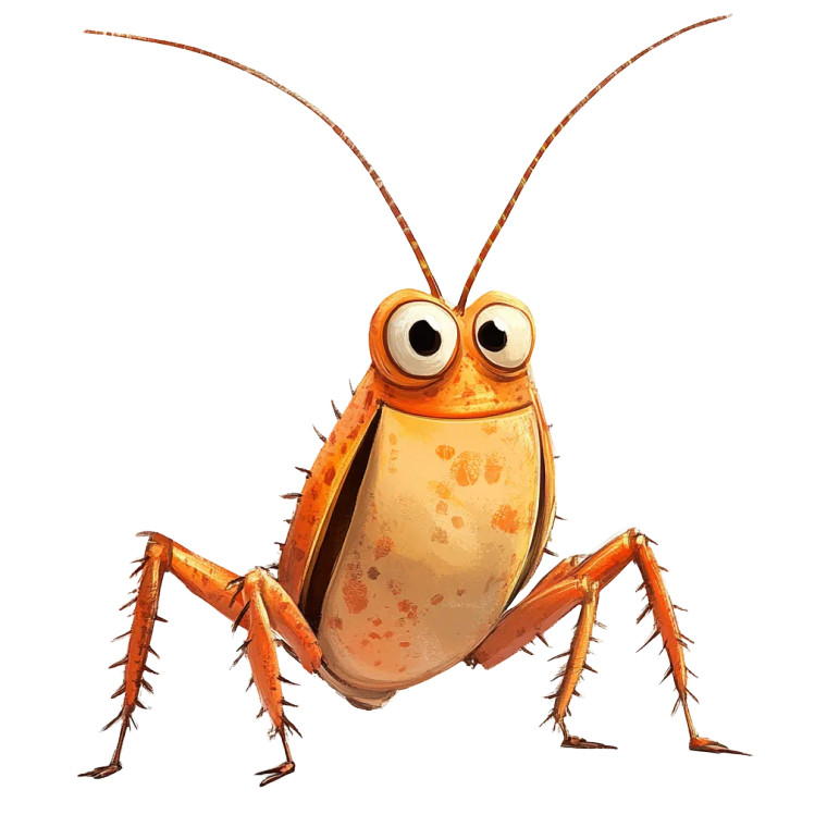 Pixar Style Cockroach Vinyl Car Decal Sticker – Waterproof & UV-Resistant 8"