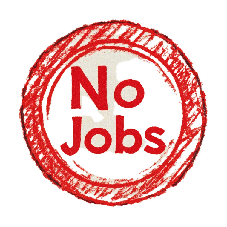 No Jobs Stamp Vinyl Car Decal Sticker – Waterproof & UV-Resistant 8"
