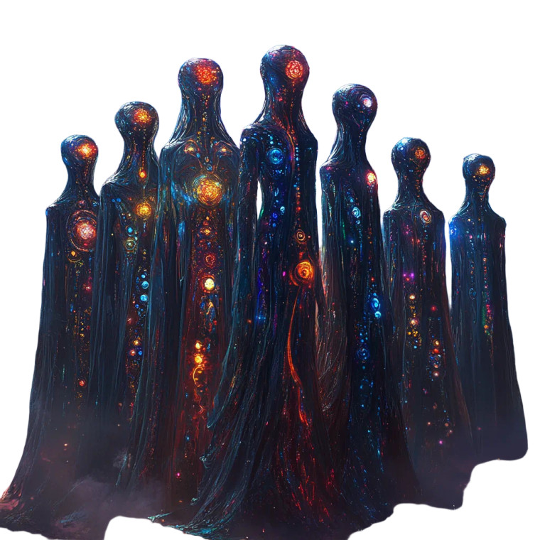 Cosmic Alien Gathering Vinyl Car Decal Sticker – Waterproof & UV-Resistant 8"