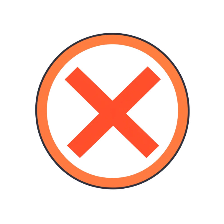 Error Icon Vinyl Car Decal Sticker – Waterproof & UV-Resistant 8"