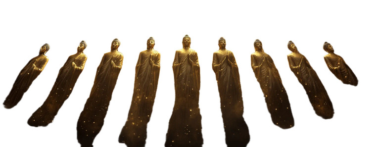 Serene Buddha Figures Vinyl Car Decal Sticker – Waterproof & UV-Resistant 8"