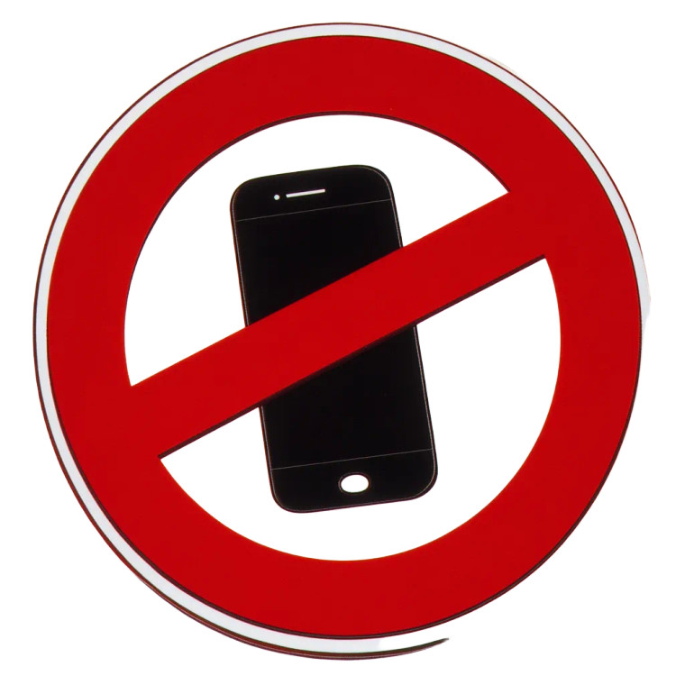 No Mobile Phone Vinyl Car Decal Sticker – Waterproof & UV-Resistant 8"