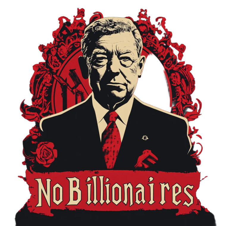 No Billionaires Satire Vinyl Car Decal Sticker – Waterproof & UV-Resistant 8"