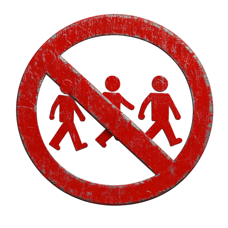 No Entry Kids Vinyl Car Decal Sticker – Waterproof & UV-Resistant 8"