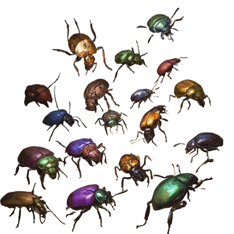 Monstrous Beetle Swarm Vinyl Car Decal Sticker – Waterproof & UV-Resistant 8"