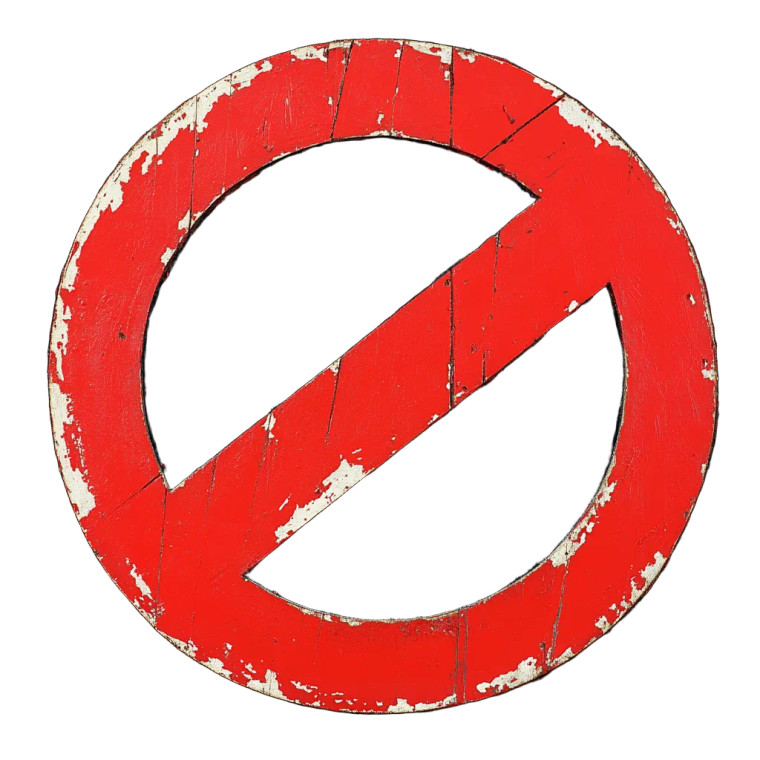 No Entry Symbol Vinyl Car Decal Sticker – Waterproof & UV-Resistant 8"