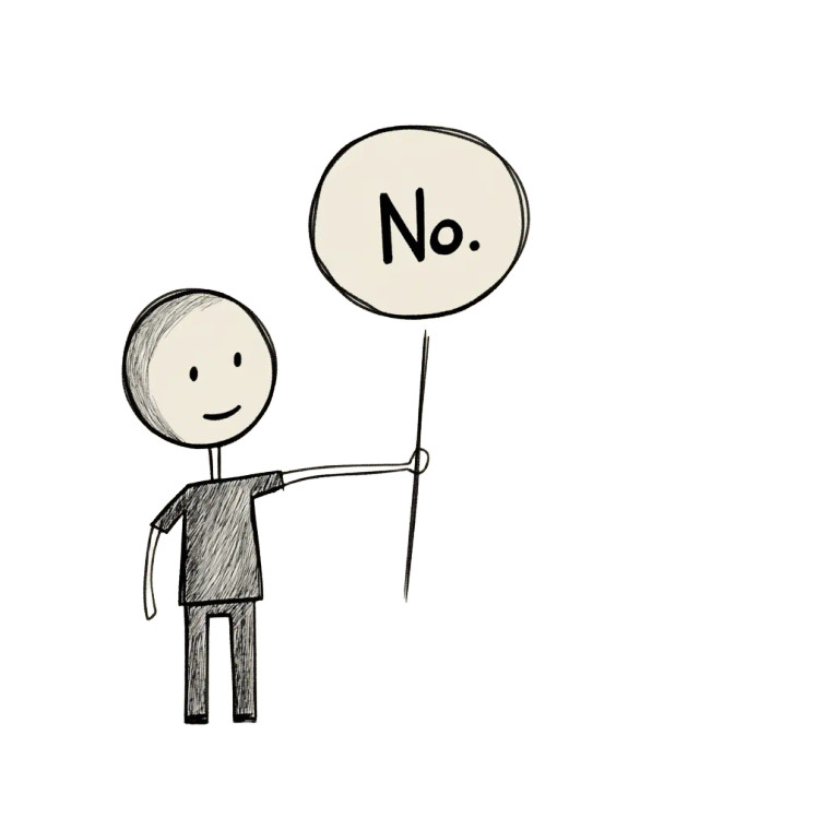 Polite Stick Figure Vinyl Car Decal Sticker – Waterproof & UV-Resistant 8"