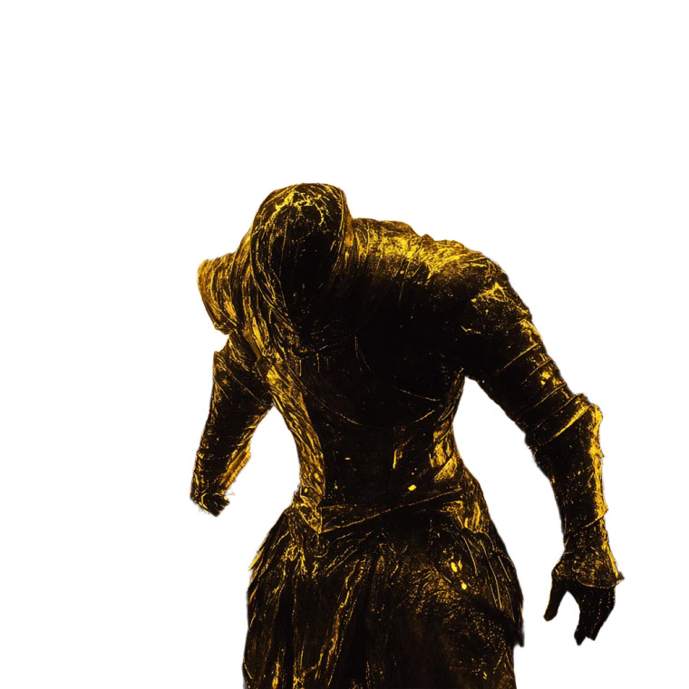 Golden Knight Surrendered Vinyl Car Decal Sticker – Waterproof & UV-Resistant 8"